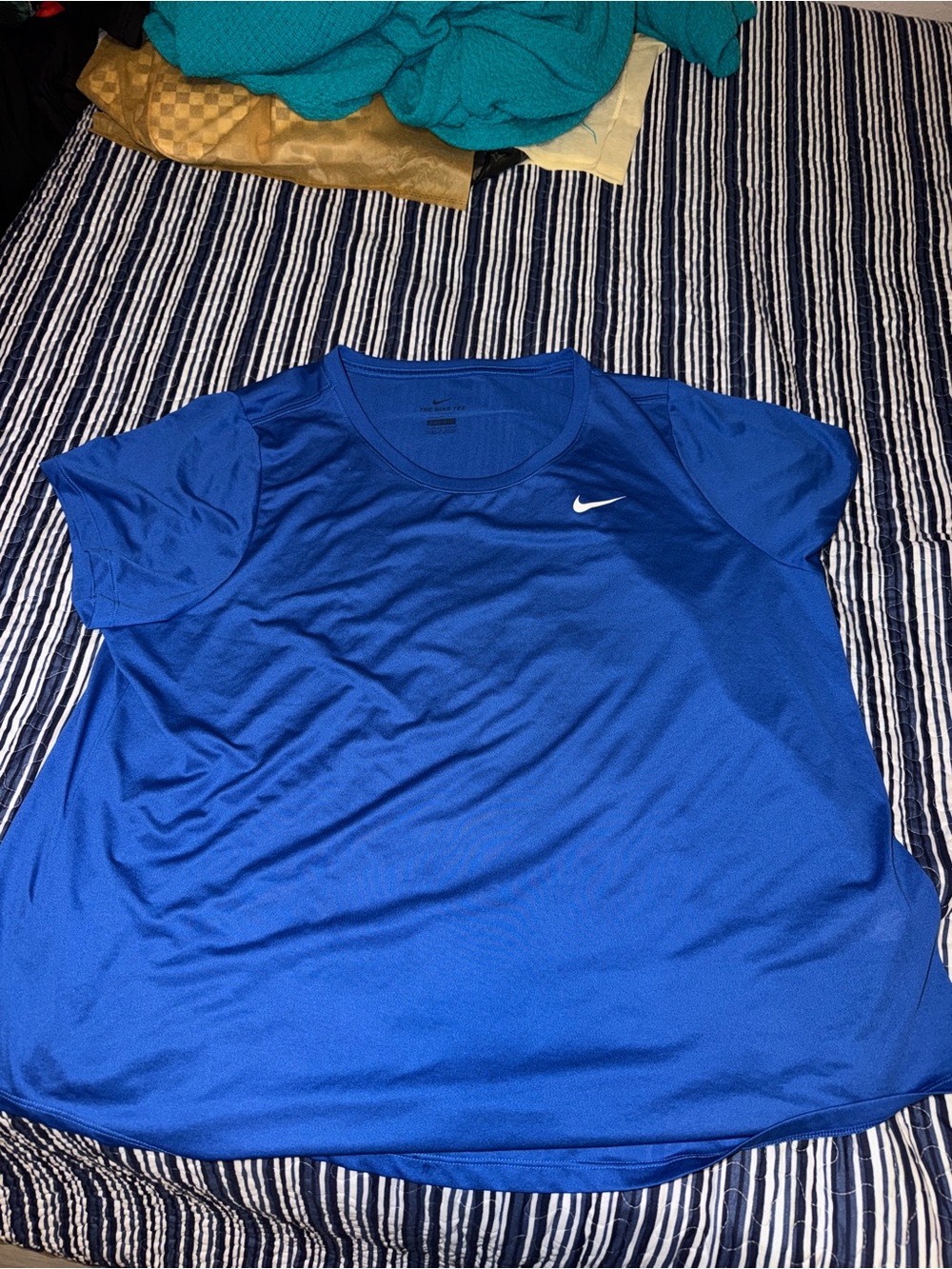 Nike Royal Blue Women's Performance Tee with White Swoosh